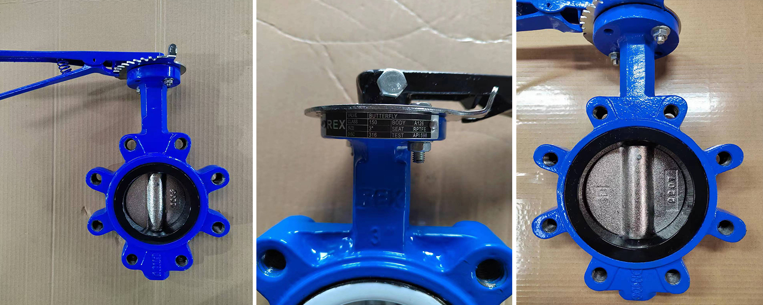 клапан - бабочка с выпуклым ухом